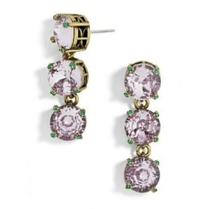 BaubleBar Lilac Grey Crystal Drop Earrings